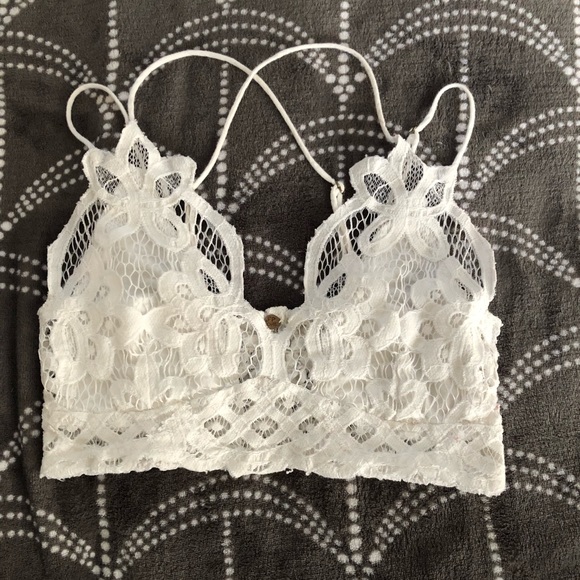 Free People Other - Free people white floral bralette